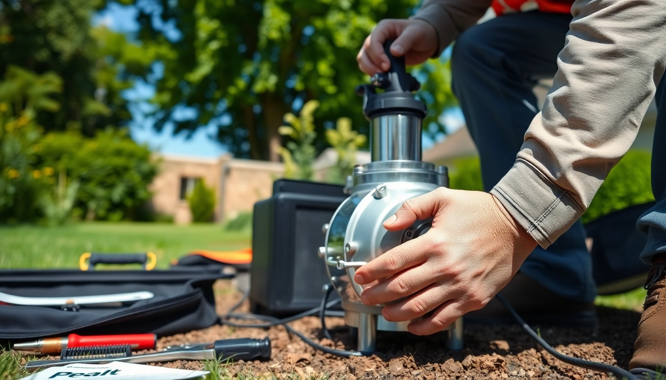 Ensure a successful well pump replacement with a technician installing new equipment in a home garden.